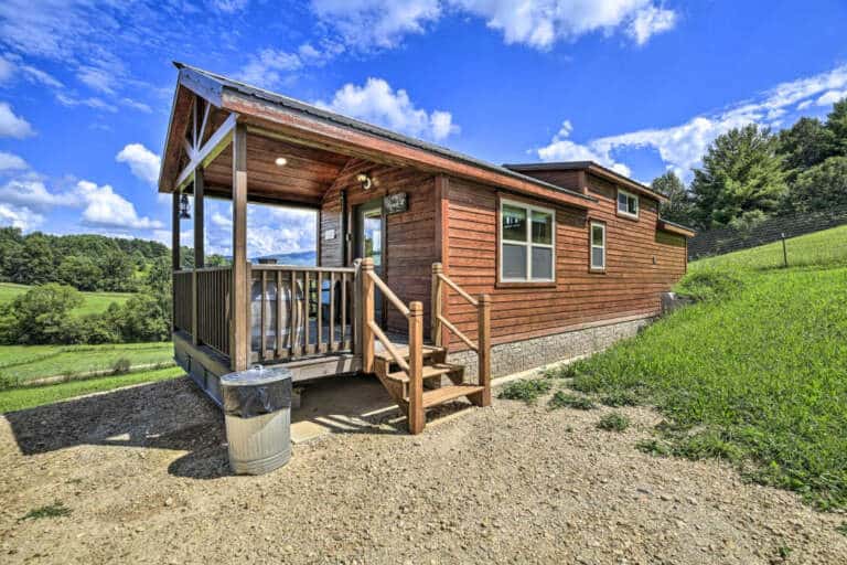 Single wide park model log cabins