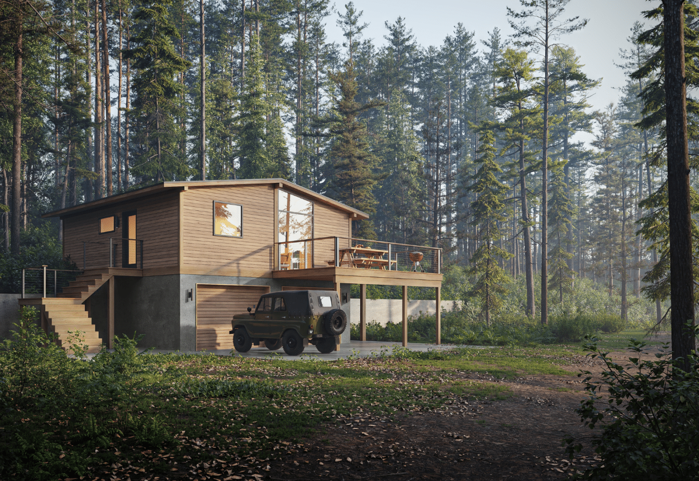 rio grande modular cabin in mid western finish