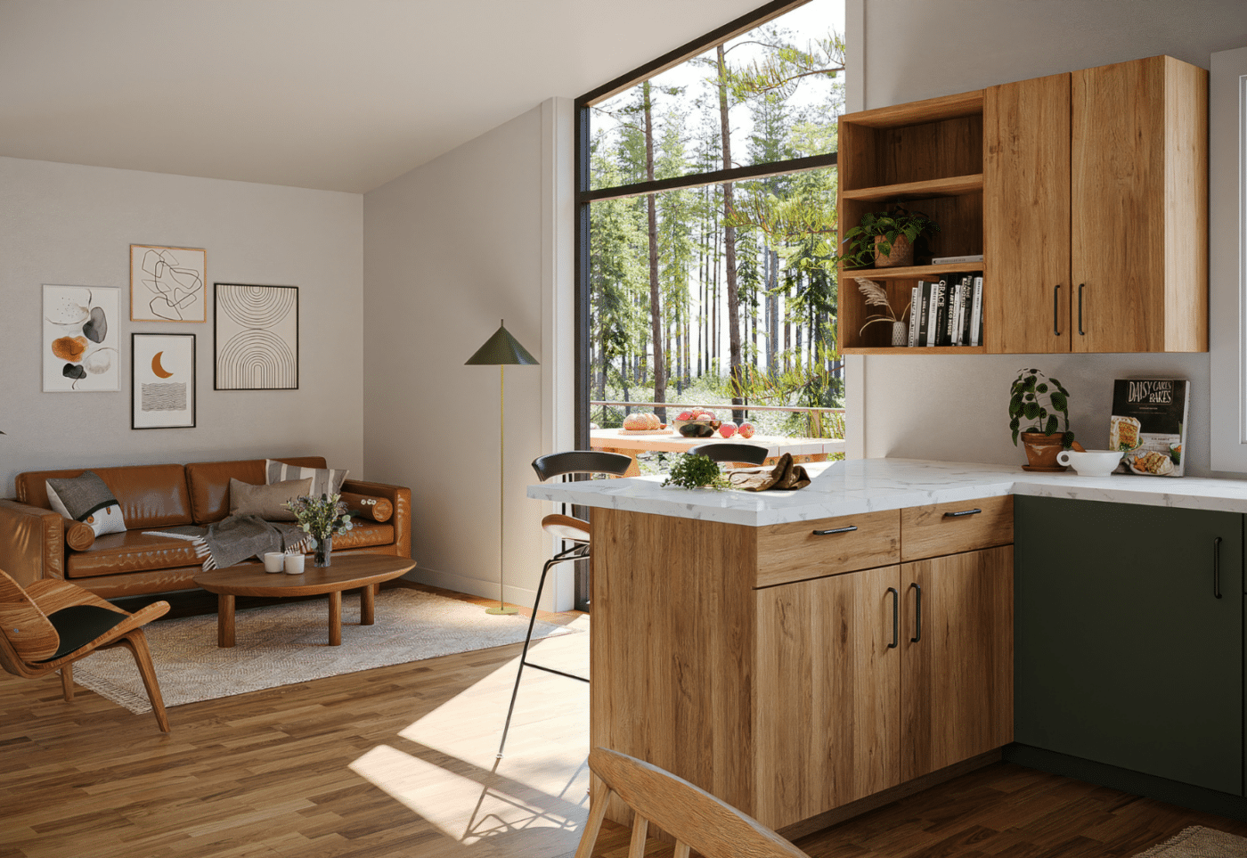 rio grande modular cabin living area