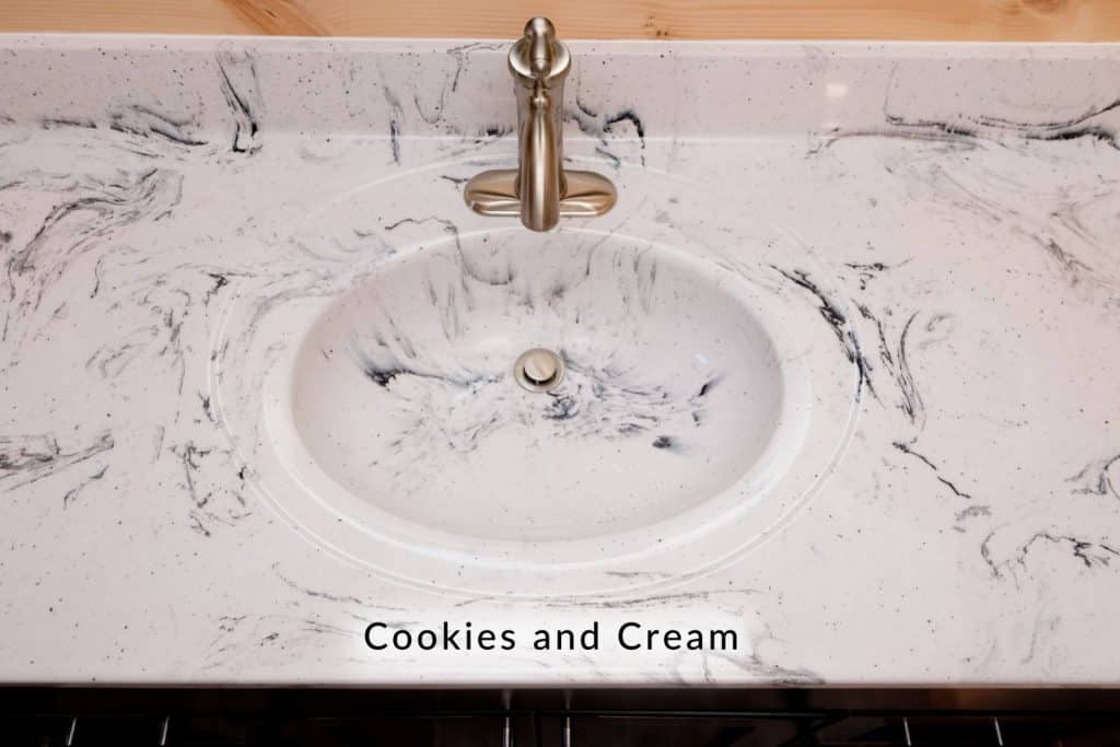 Cookies and Cream Vanity Top Options for your Log Cabin