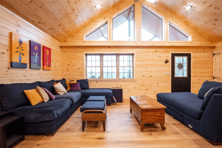 alpine log cabins offering open concept living