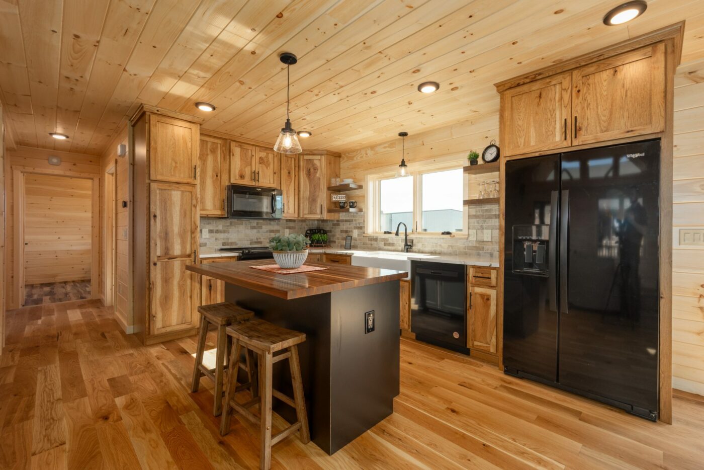 Alpine Log Cabin Kitchen Area