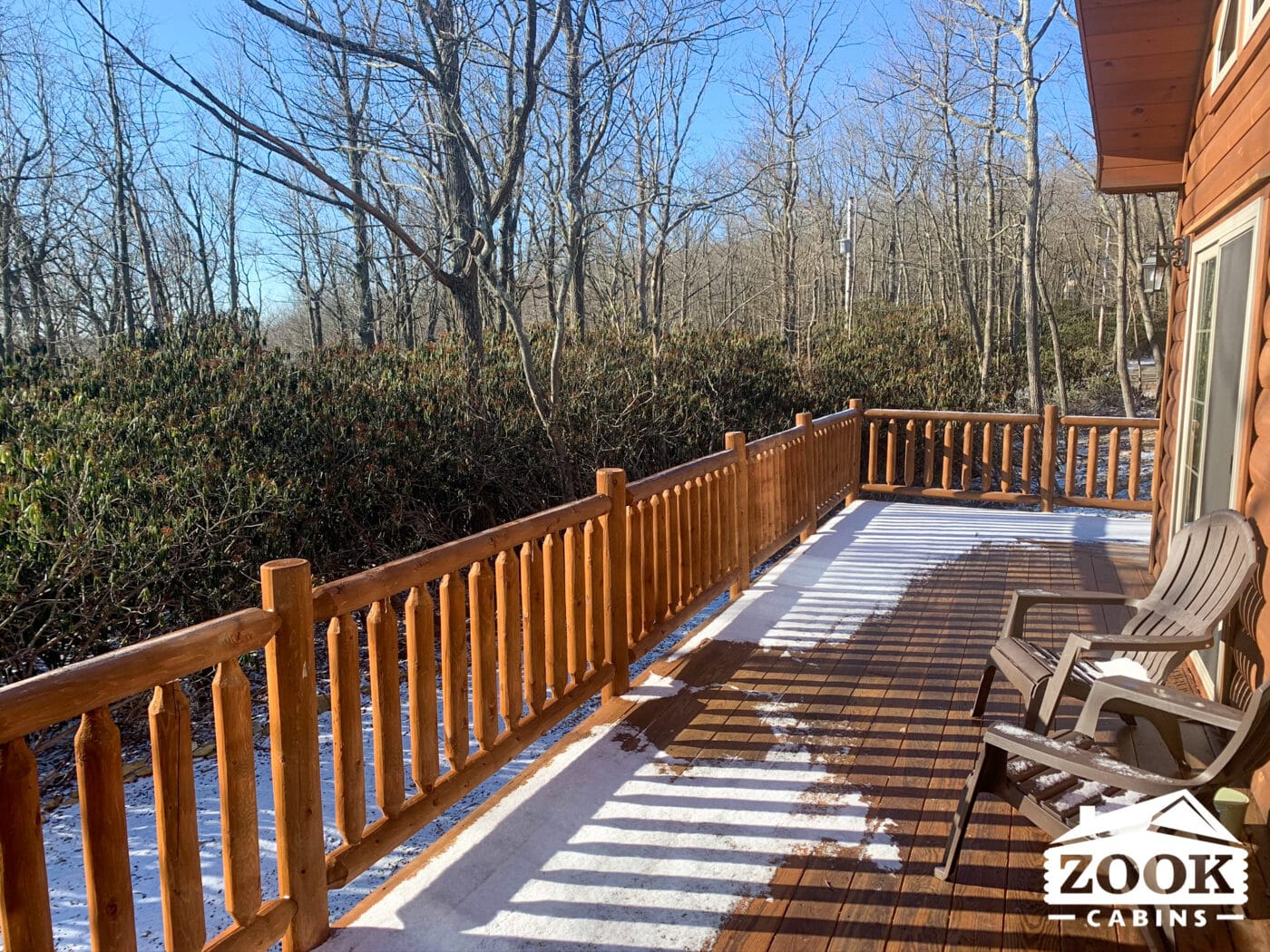 Large Deck on a Prefab Chalet