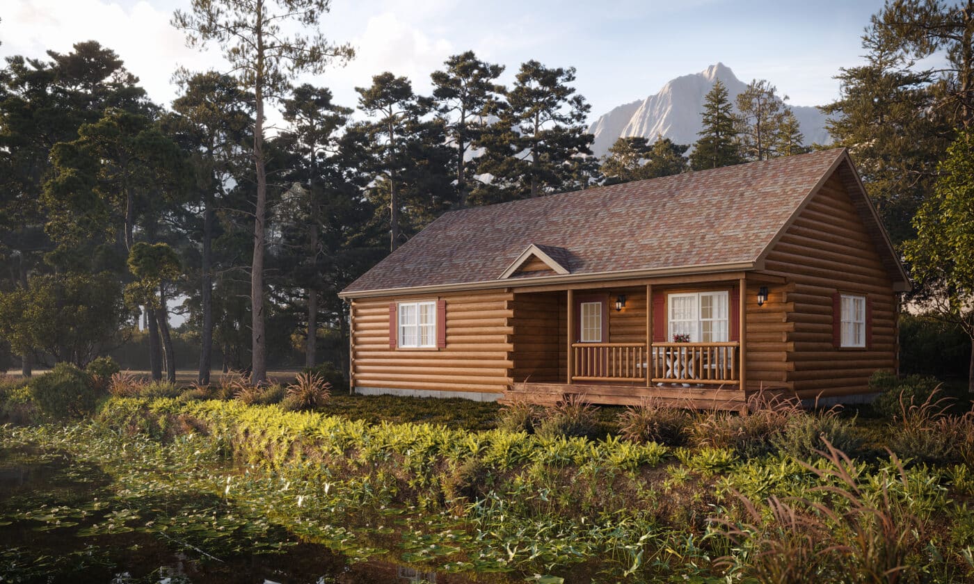 log cabins with covered porch Frontier cabins