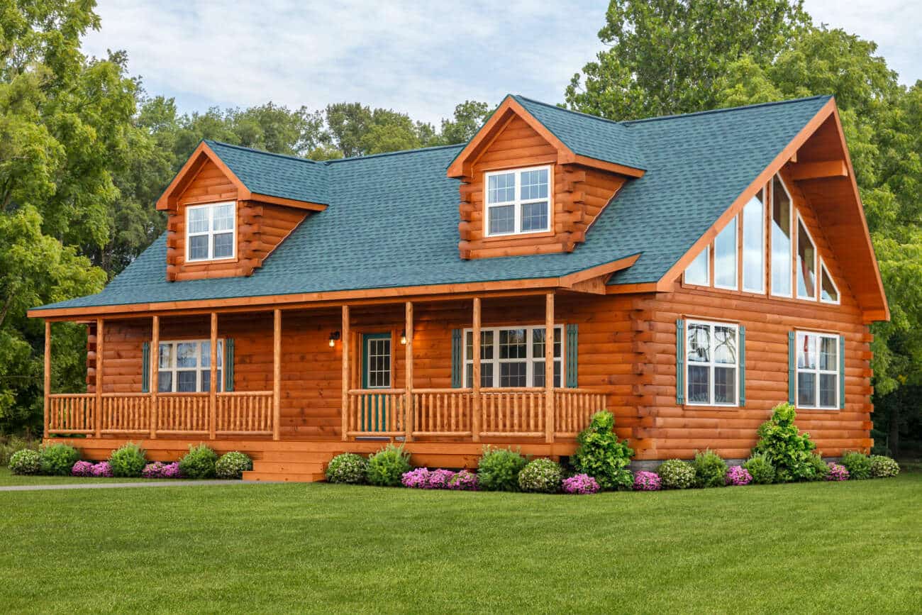 Mountaineer Deluxe Prefab Log Home shipped nationwide
