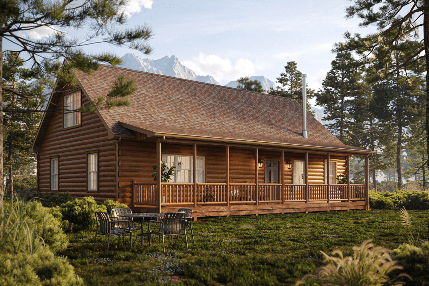 mountaineer log cabin 2 story log cabins