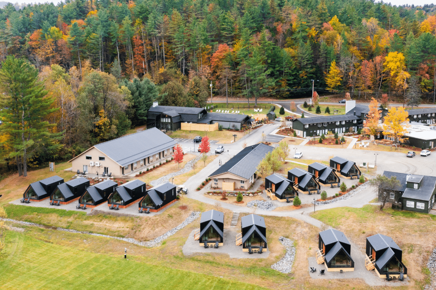 outbound hotels A frame park model homes in Stowe VT