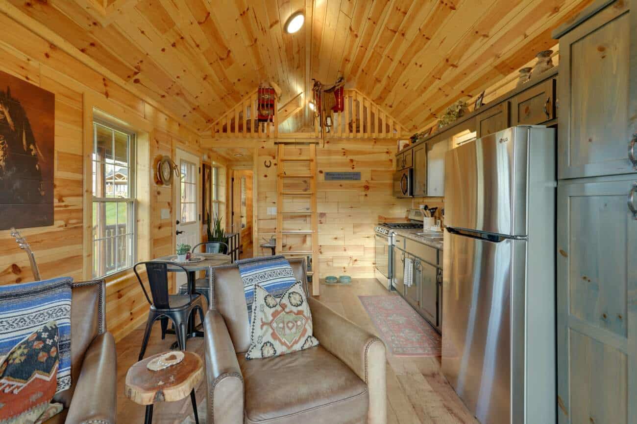Prefab Cabin Living Area in Adel IA