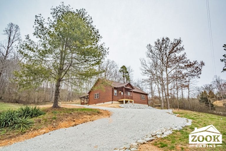 modular log home in la follette tn