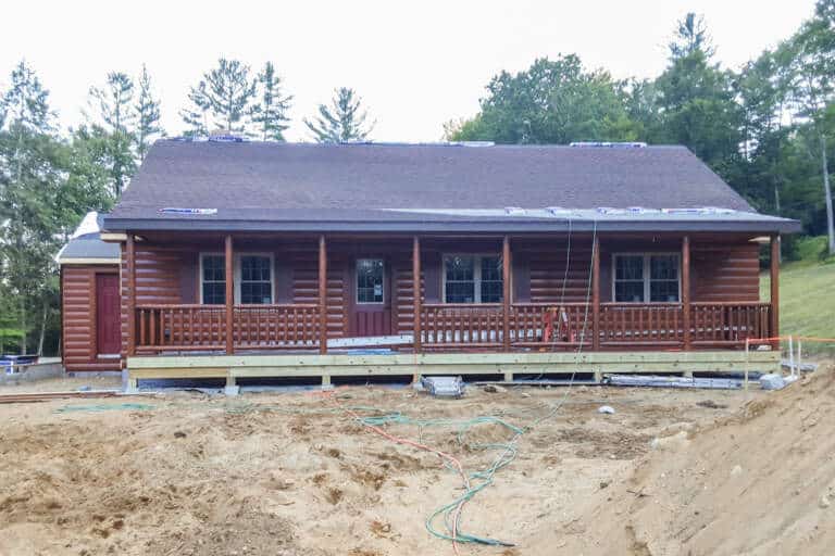 Prefab Cabin in Dummerston VT with front porch