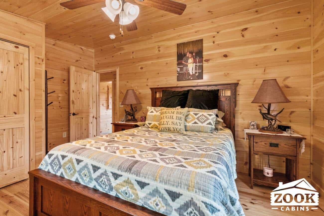 Bedroom 2 26x44 Frontier Log Cabin in Monson MA