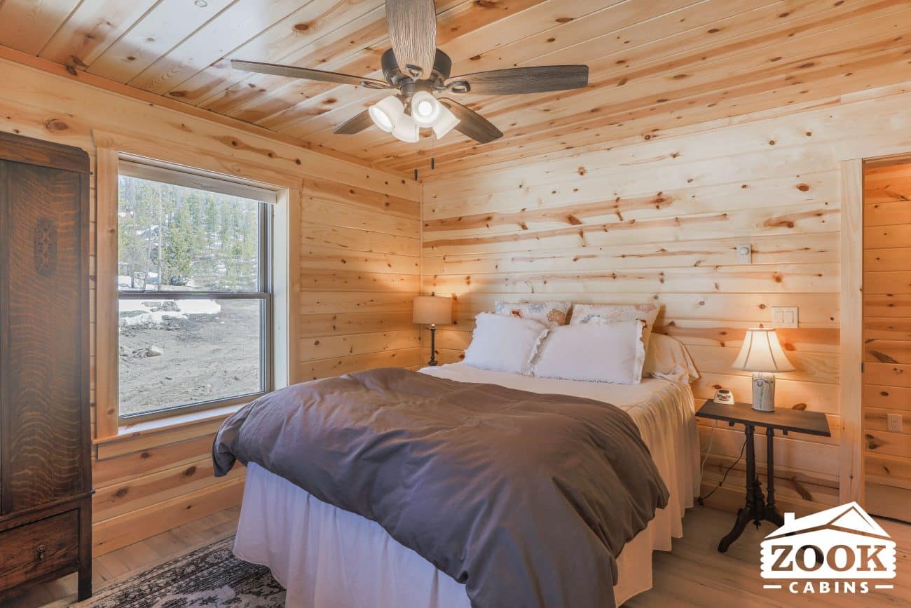 Glacier Log Home in Grand Lake CO master bedroom