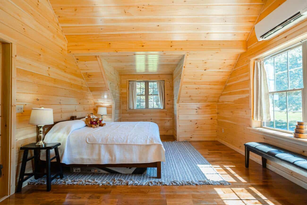 Bedroom in Log Home in Middlebrook VA