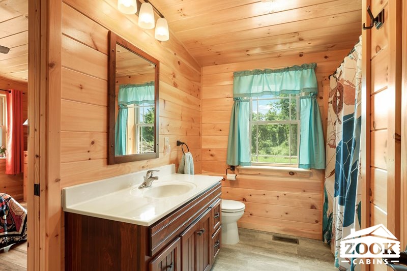 master bathroom in prefab cabin in phillipsburg NJ