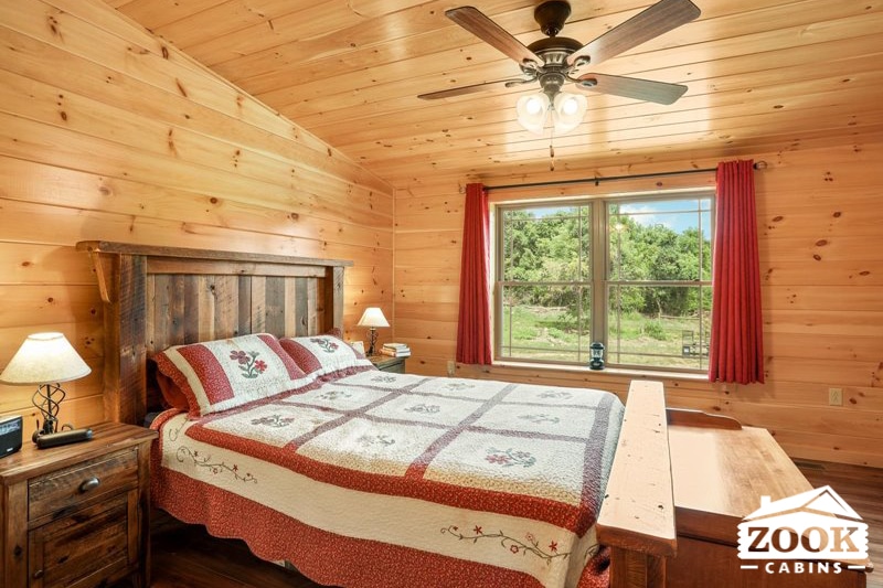 master bedroom in prefab cabin in phillipsburg NJ