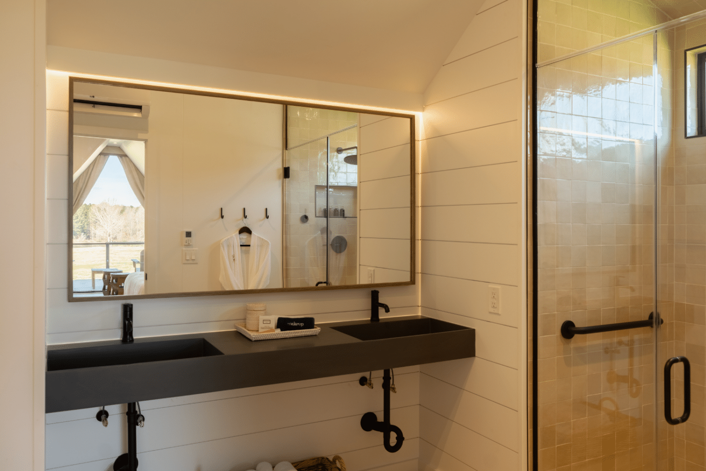 luxury tiny home bathroom in Providence hill