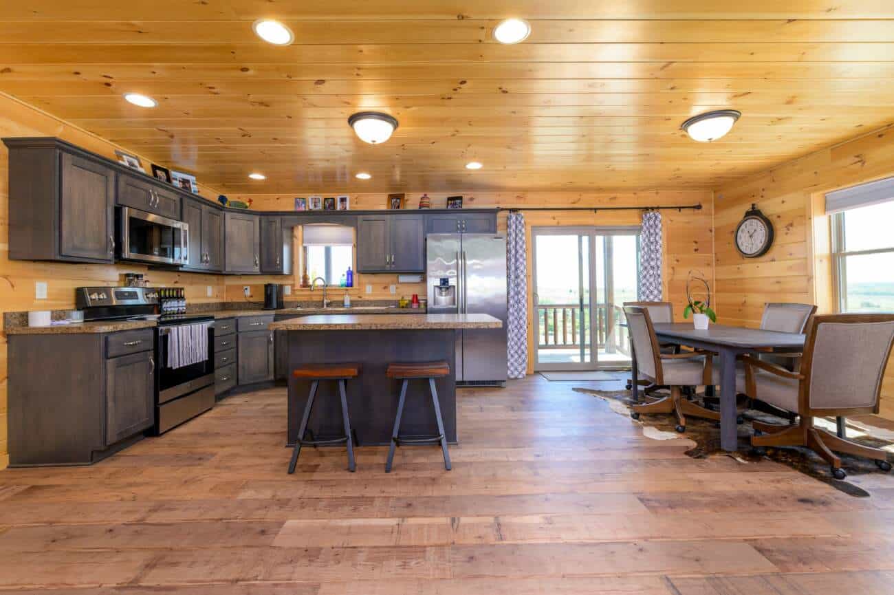 Kitchen Prefab Cabin in Russell KS