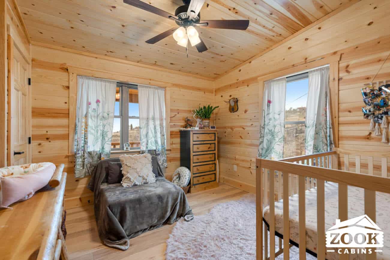 Bedroom 3 Sunset Ridge Log Cabin in Loveland CO