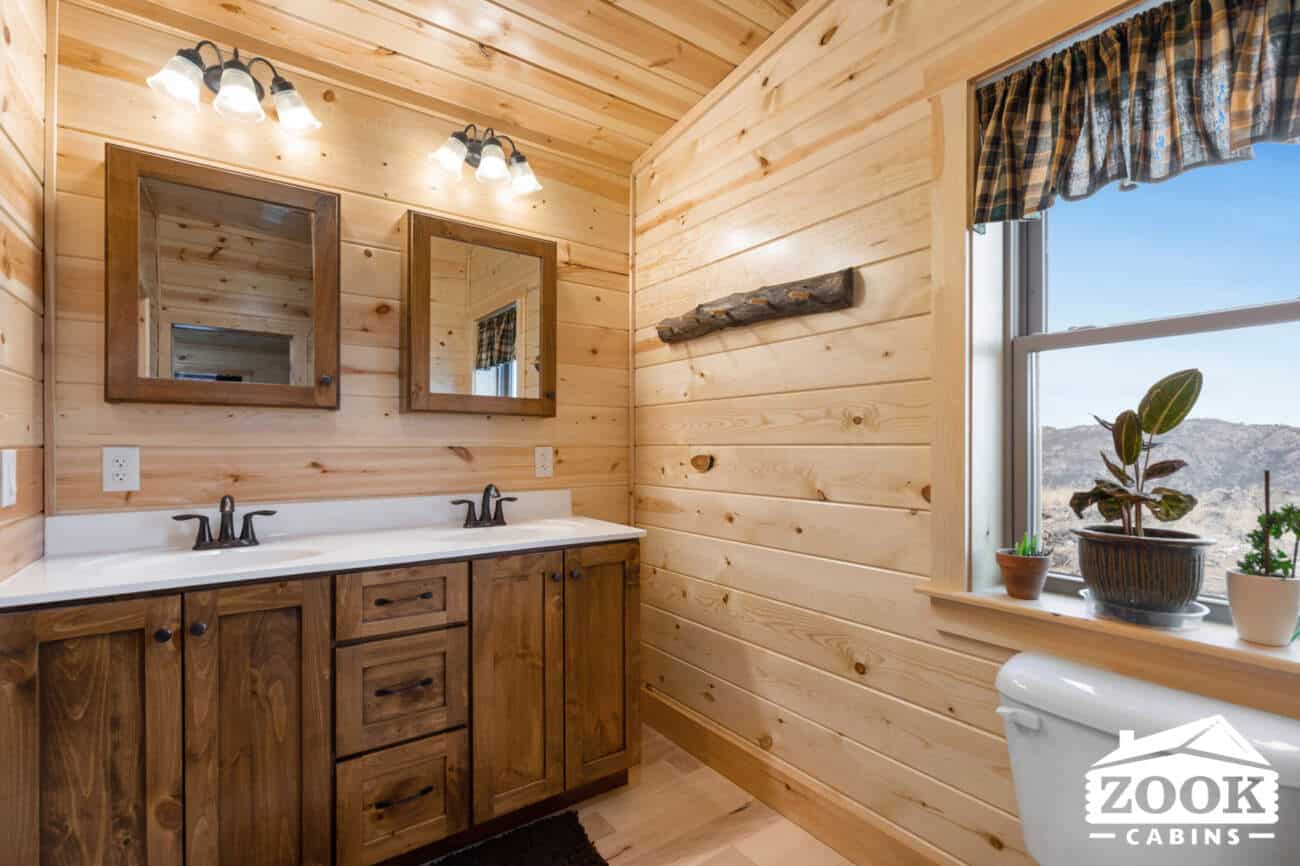 Master Bath Sunset Ridge Log Cabin in Loveland CO