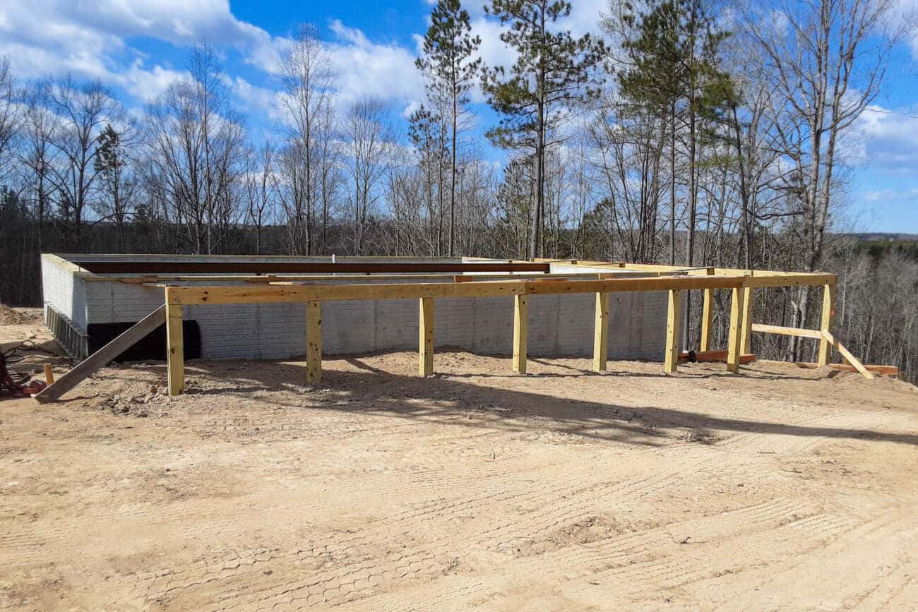 Foundation for Modular Cabin in Woodford VA