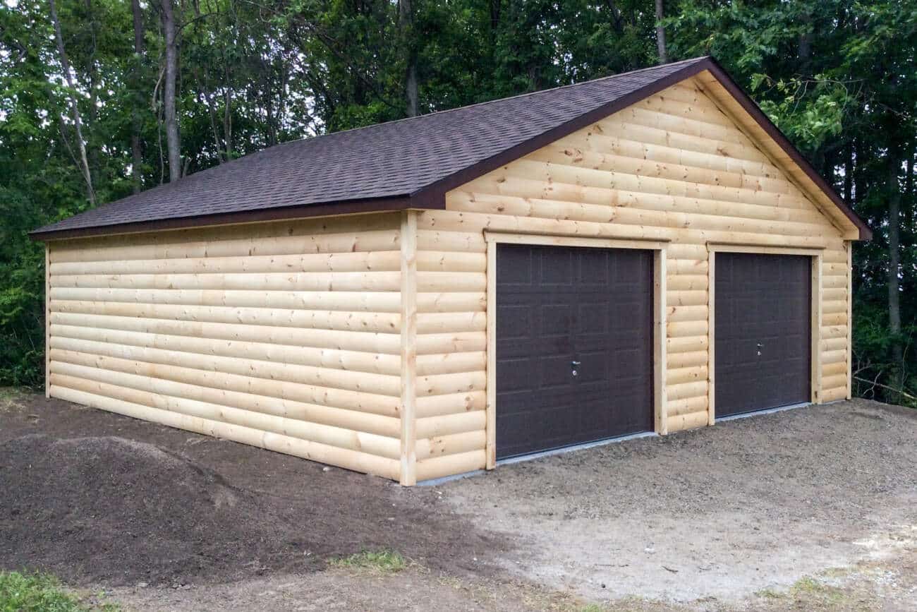 28x28 Log cabin garage