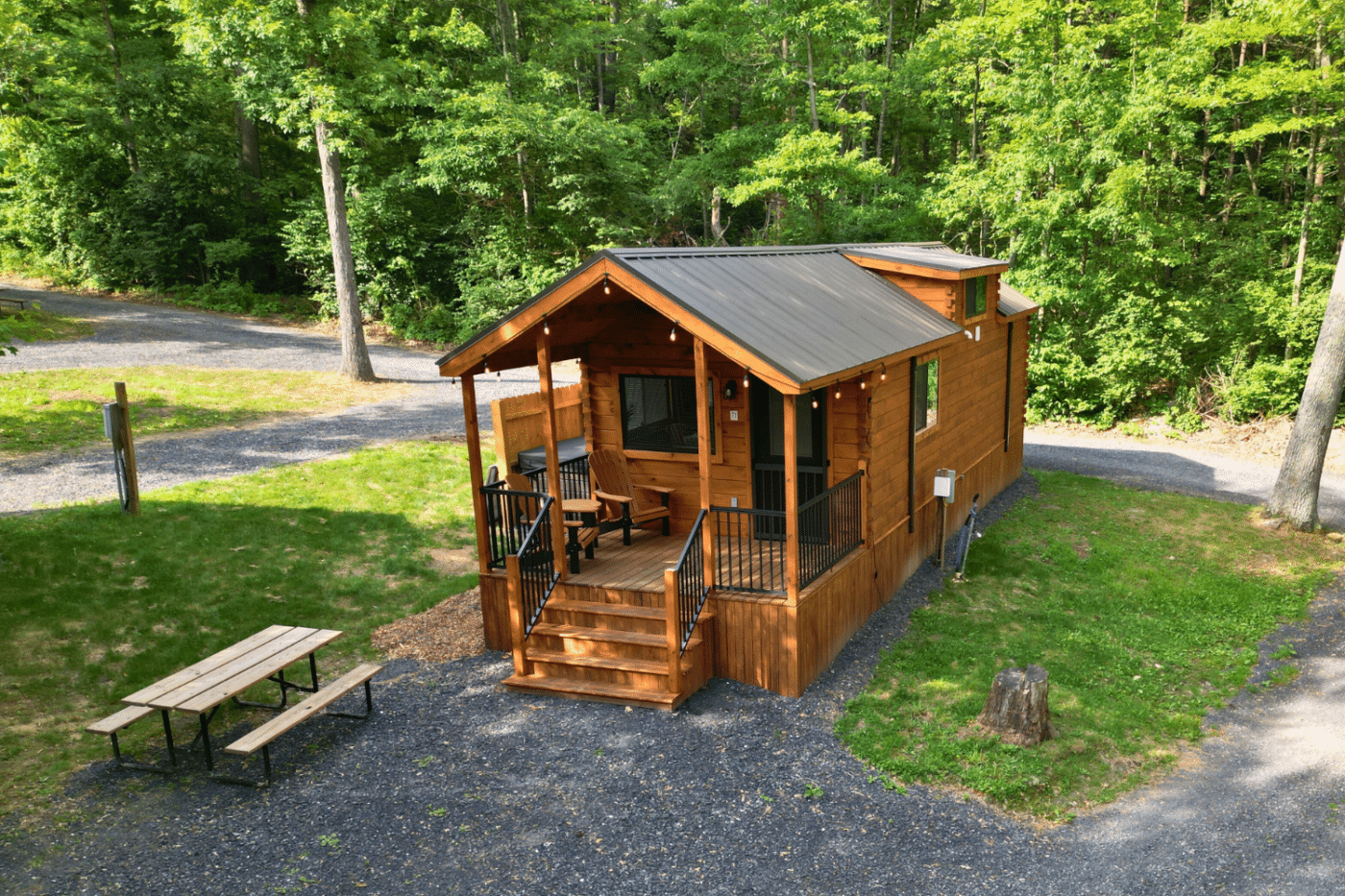 cabin camping with Zook Cabins park model tiny homes