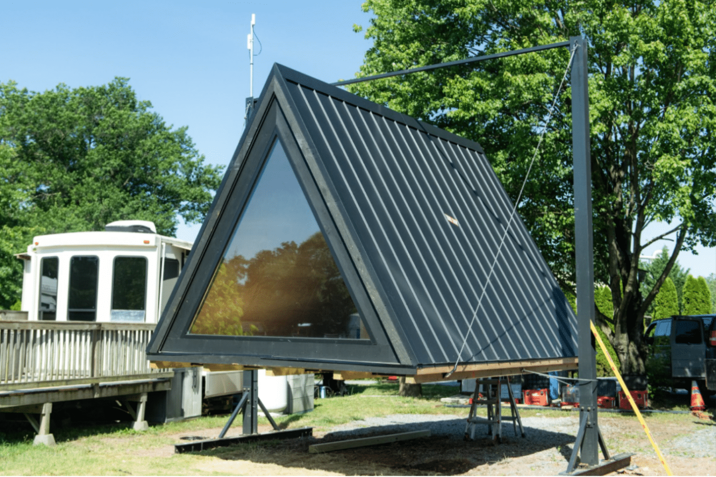 custom suspended glamping pod in Lancaster County PA