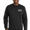 model posing in a black carhartt crewneck for sale from zook cabins 2