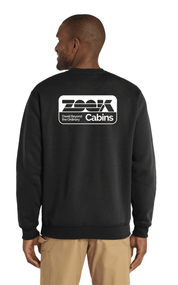 back of a carhartt crewneck for sale from zook cabins