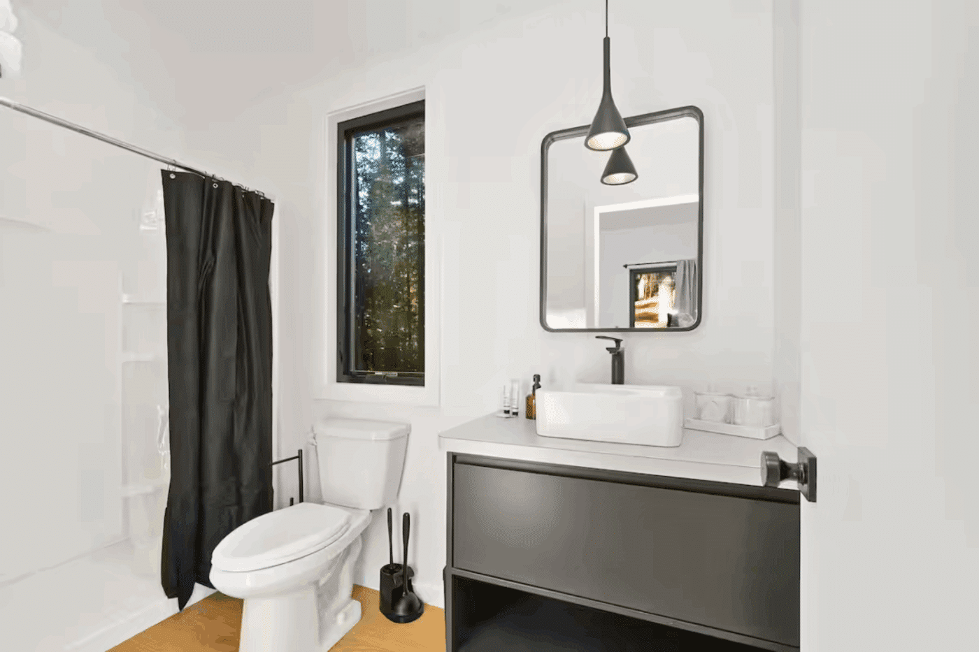 Luxury A frame tiny home in Wiscasset Maine built and designed by Zook Cabins