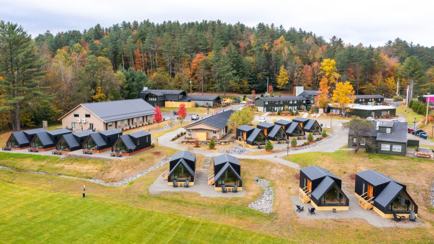 A Frame Park Models at Waterton Resort in Stowe VT 1