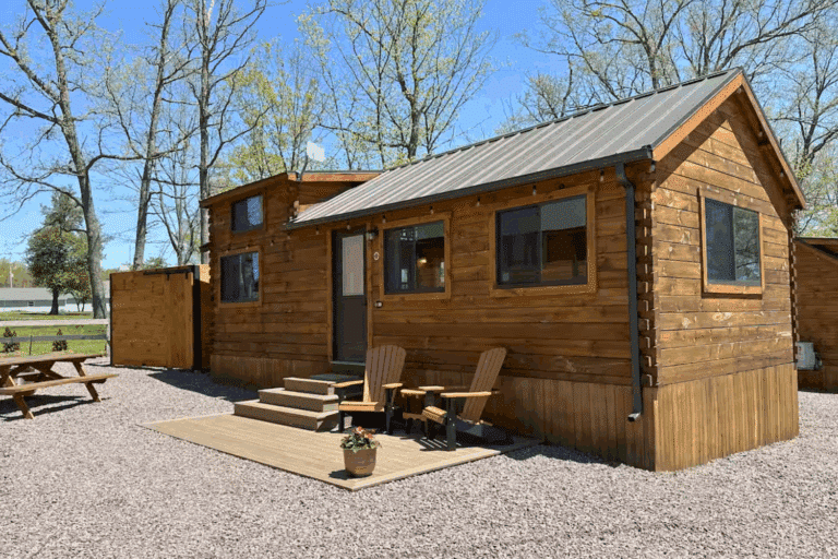 Pinecrest Park model tiny home in Friedens Pa built and designed by Zook Cabins