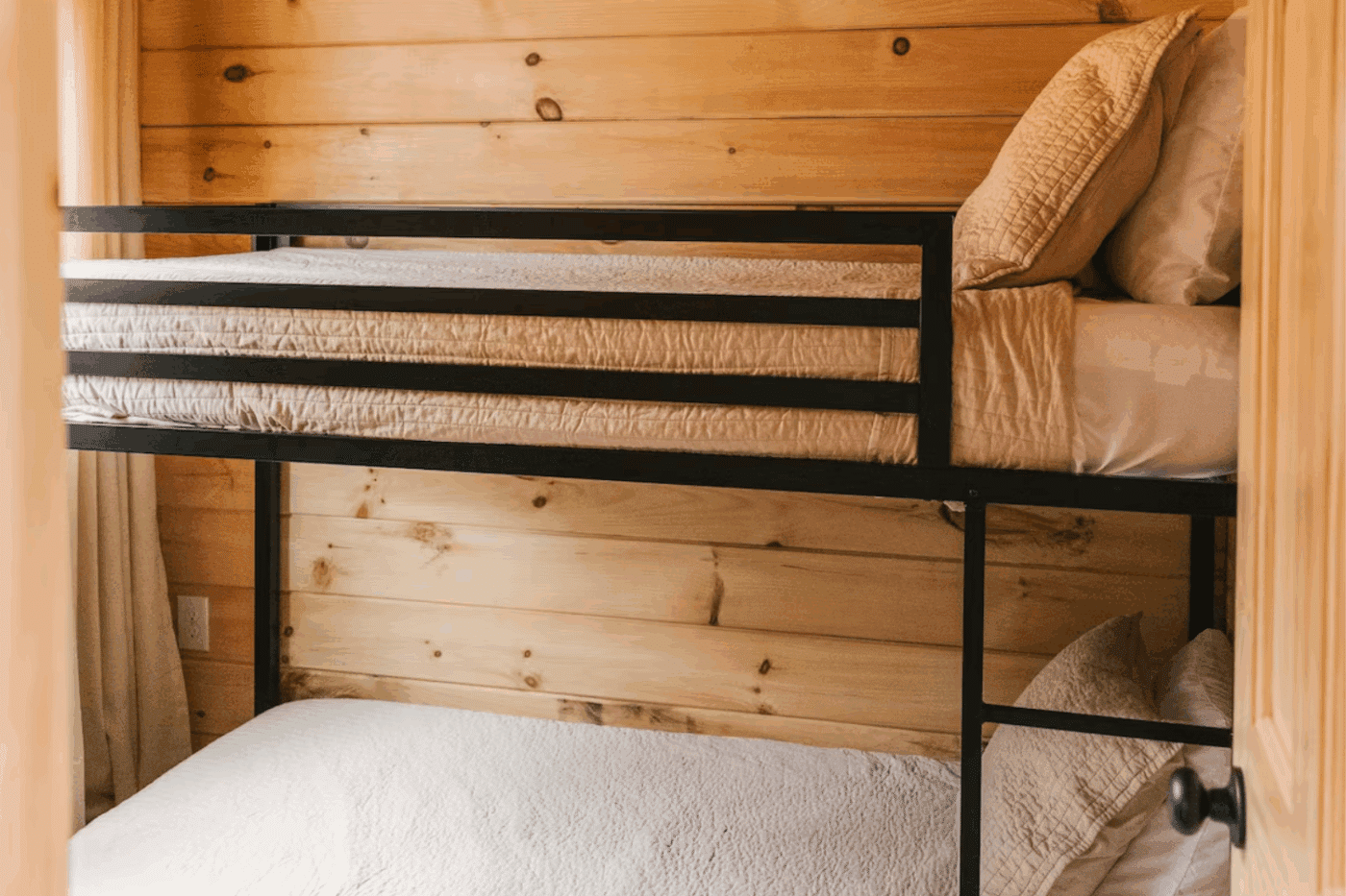 second bedroom of Pinecrest Park model tiny home built and designed by Zook Cabins