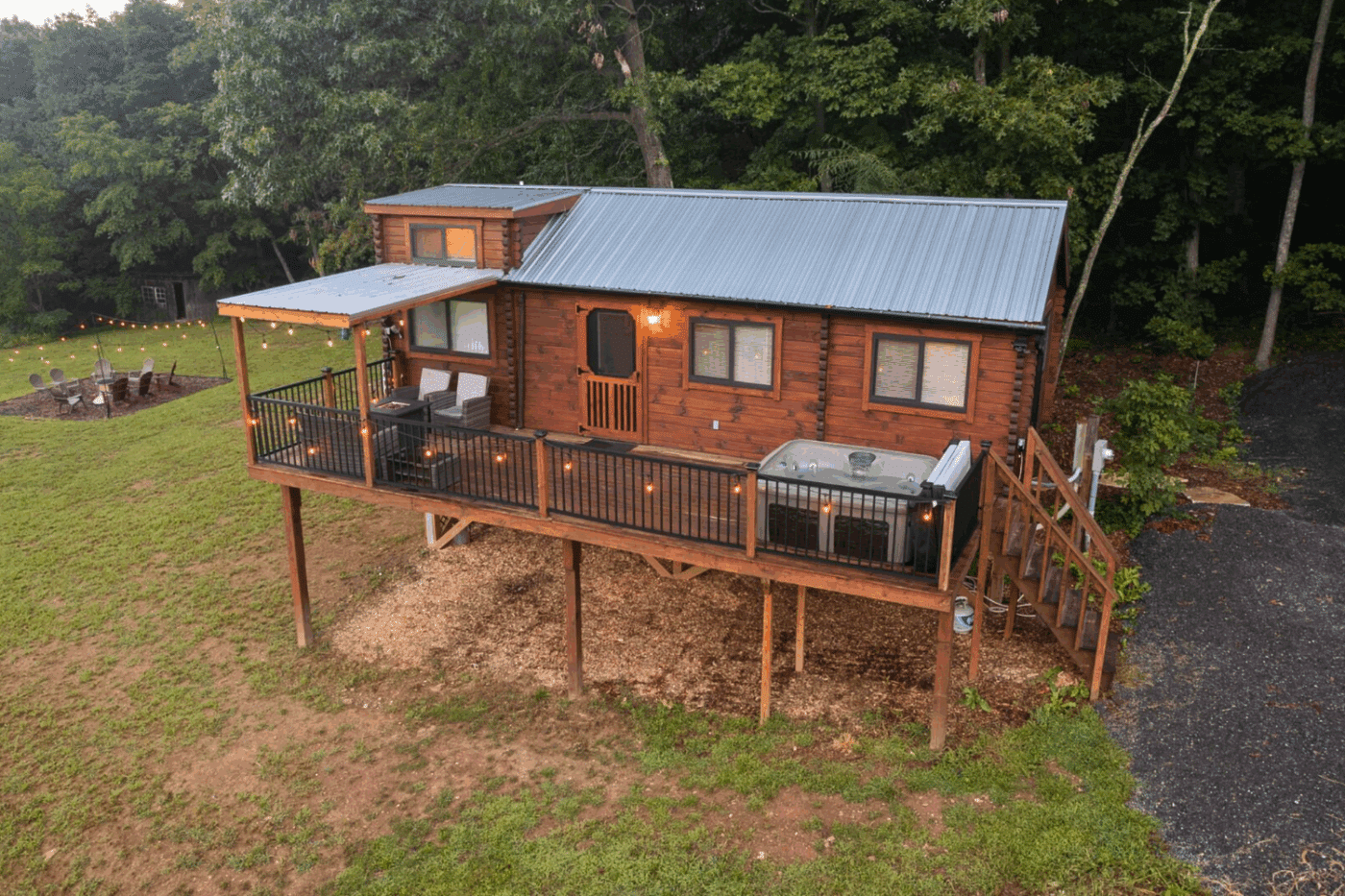 Pinecrest park model tiny home built and designed by Zook Cabins in Warfordsburg pa