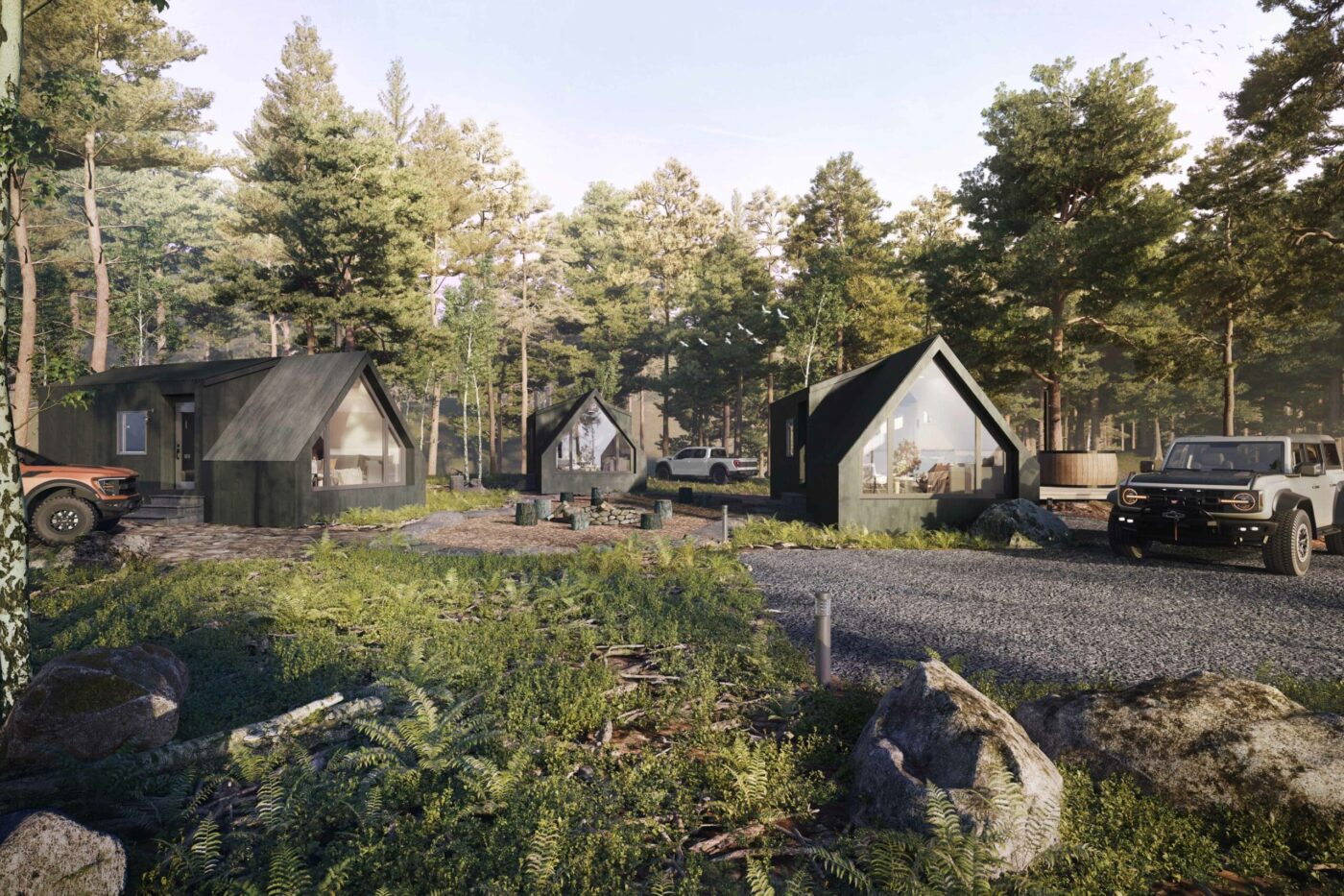 a frame studio park model tiny home in idaho