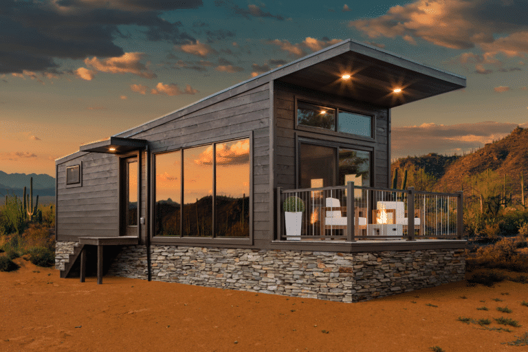 The Rockwood in the Utah desert at sunset-Tiny Home Regulations in Utah