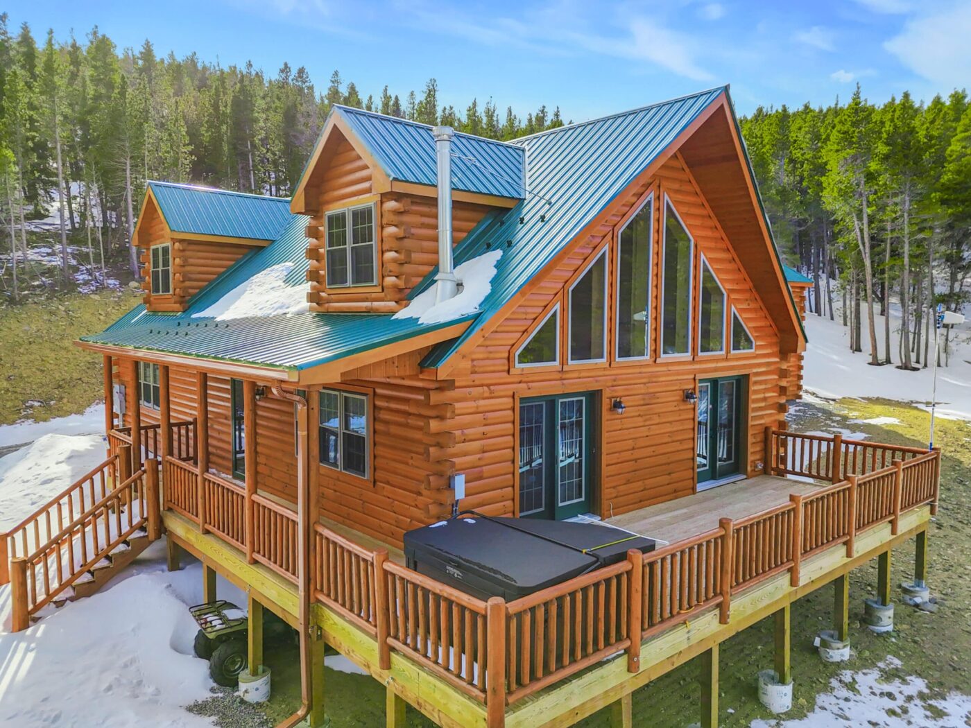 glacier log cabin in Massachusetts