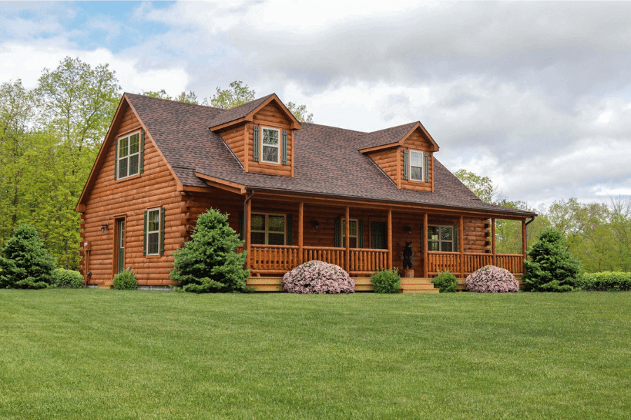 log cabin built by log cabin builders in Michigan