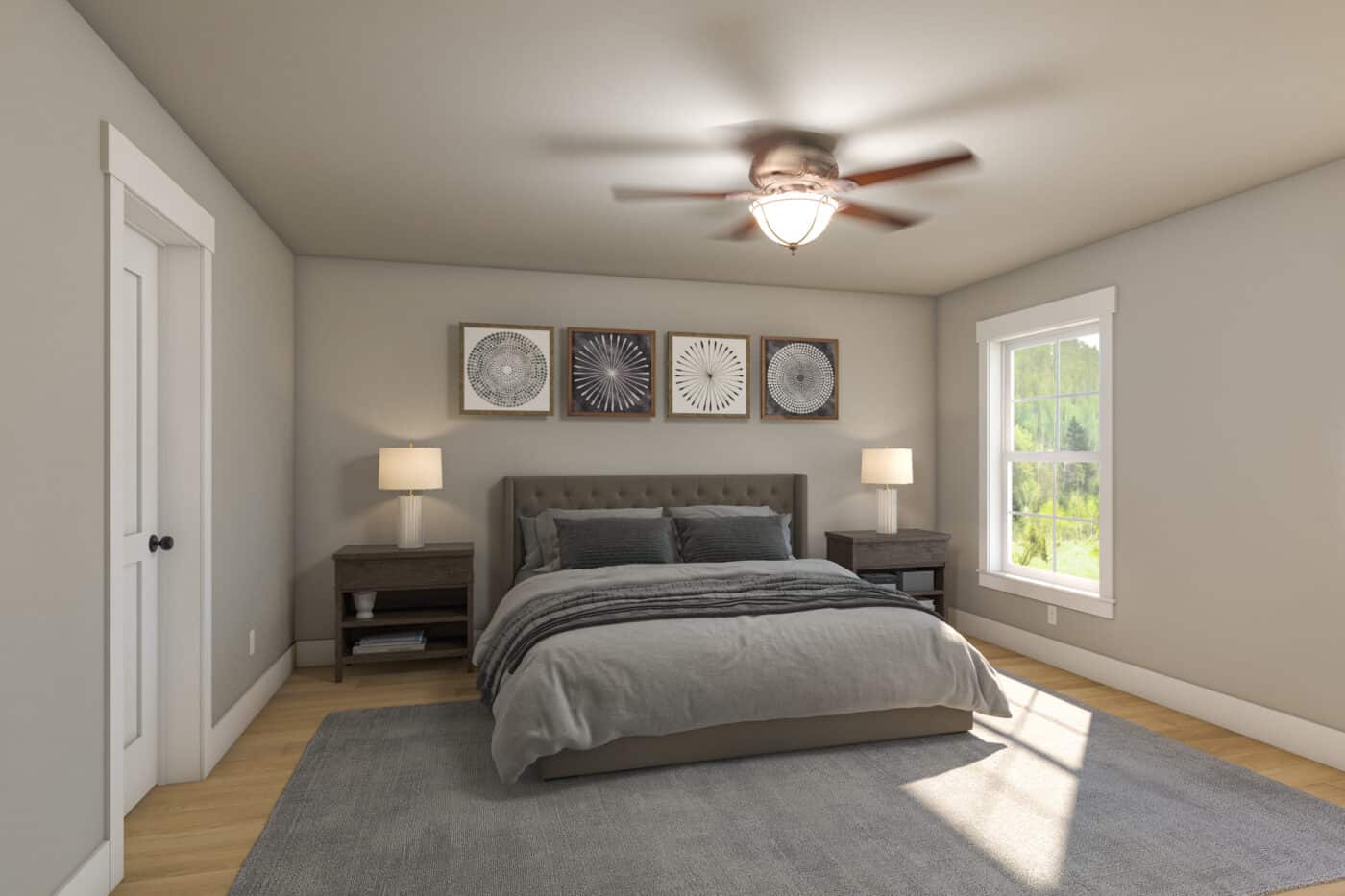 Modern Cabin Home in Virginia bedroom