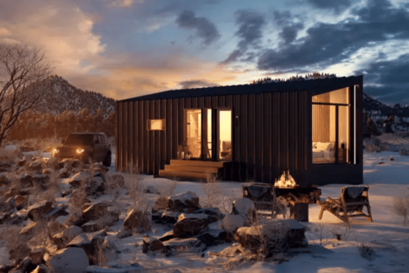 The Luna tiny home built by Zook Cabin