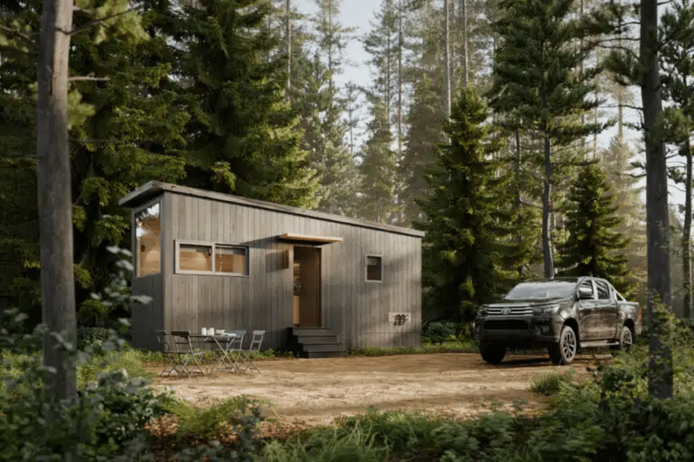 The Nook studio tiny home built by Zook Cabins