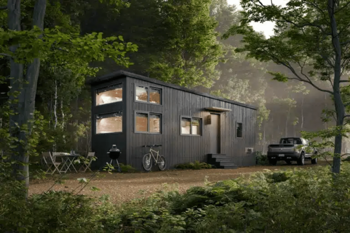 The nook family tiny home built by Zooks Cabins