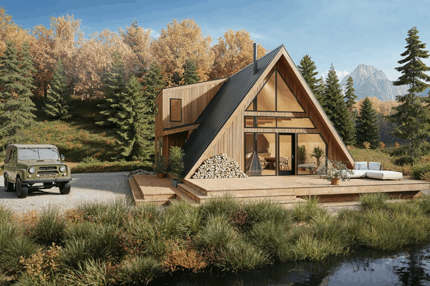 Montpelier Vermont historic towns for building a new A Frame Modern log cabin
