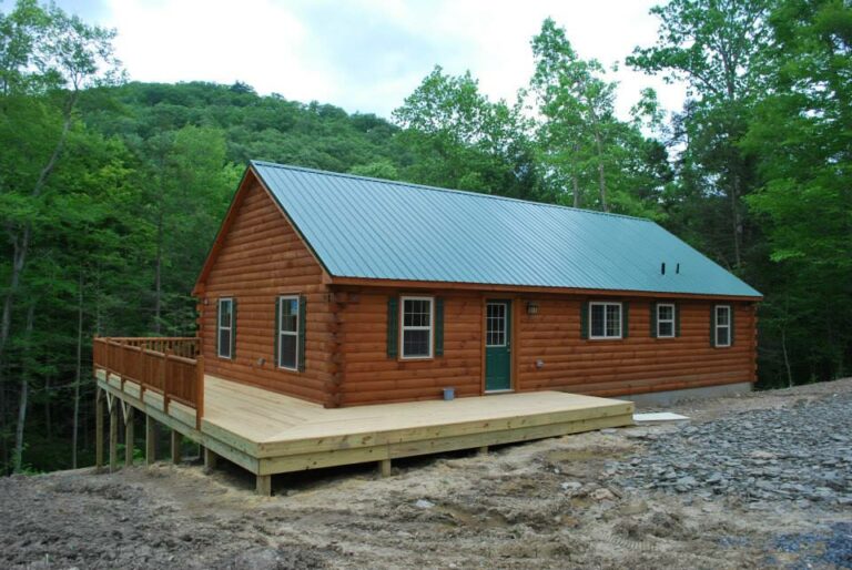 exterior modular log home