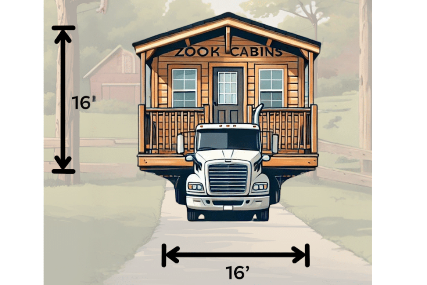 How much space is needed to deliver a park model home