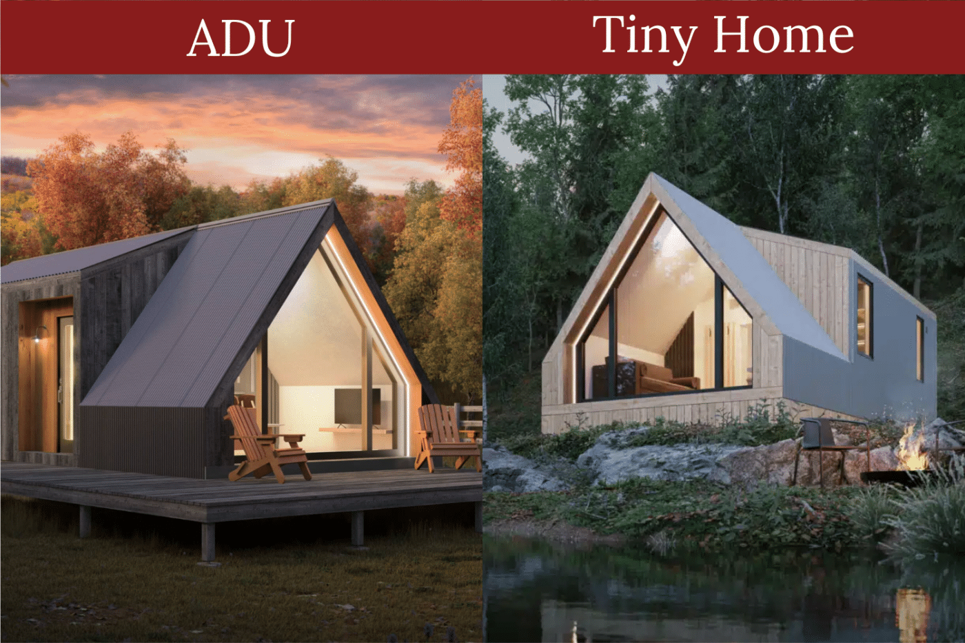 what is the difference between ADUS and Tiny Homes