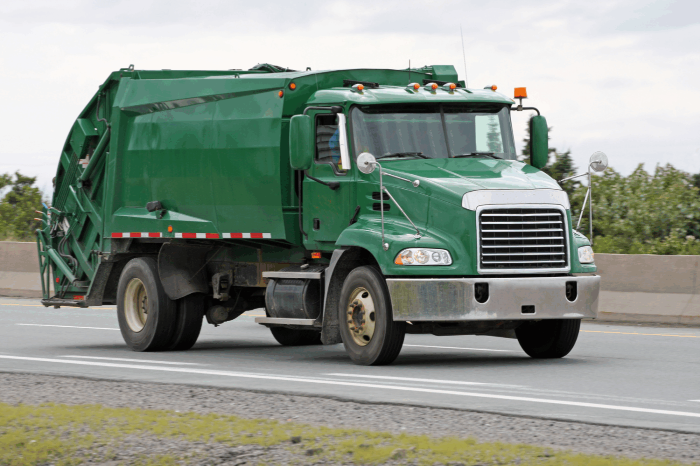 how can I get my garbage and recycling in place for my log cabin