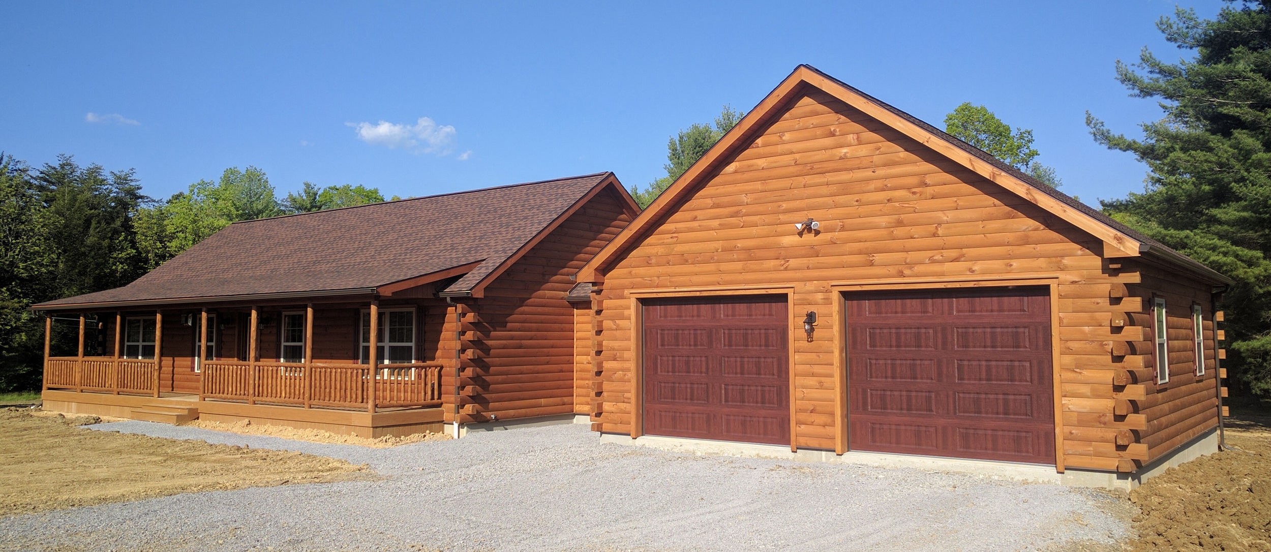 log cabin garages prefab
