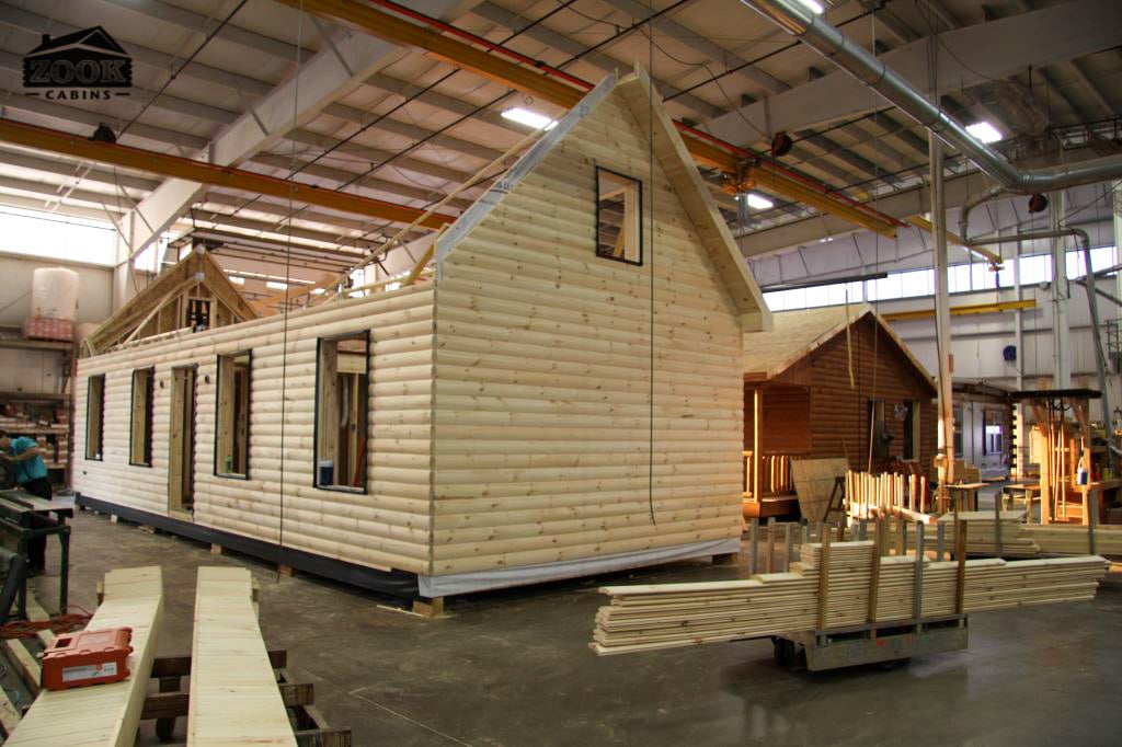 constructing hunting cabin inside giant warehouse 1