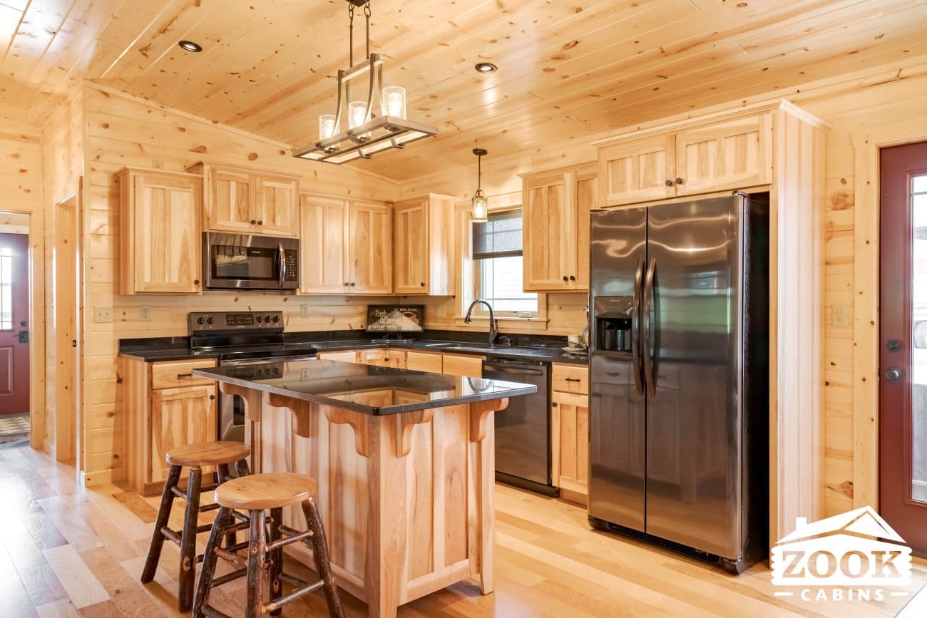 Modular log cabin kitchen